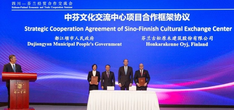 Honkarakenne signs cooperation agreement on delivering Cultural Exchange Centre in China