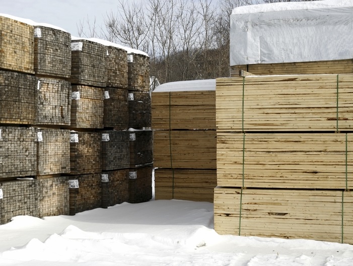 North American softwood lumber prices decreased