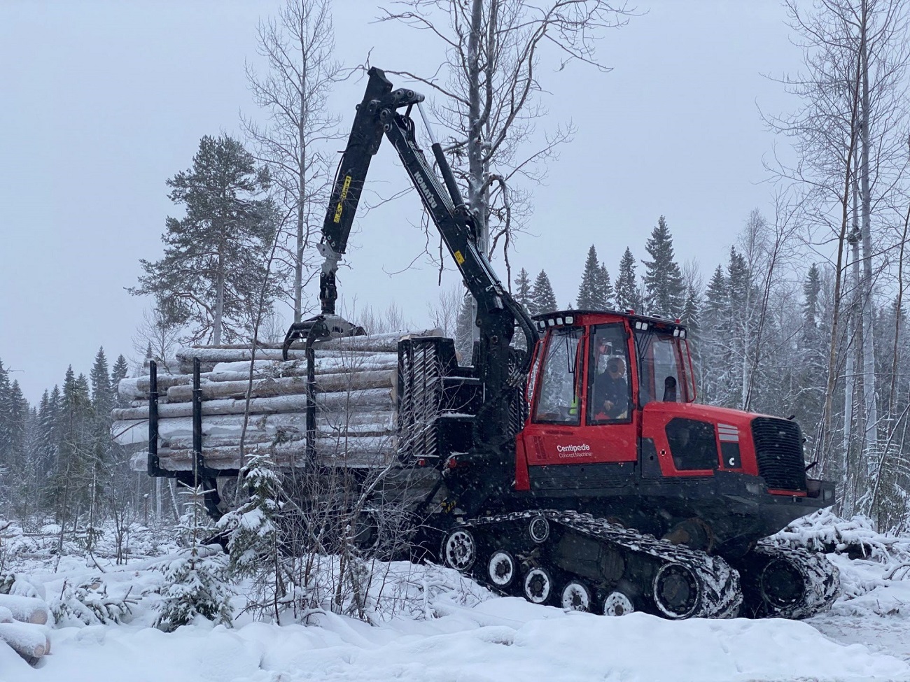 SCA test-drives Centipede forest machine