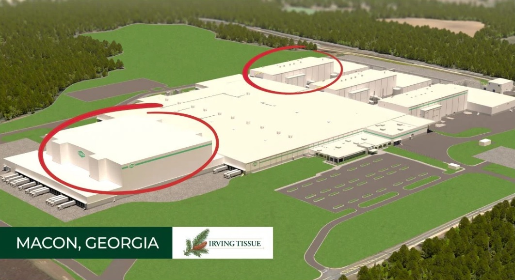 Irving Tissue announces $600 million expansion project in Macon, Georgia