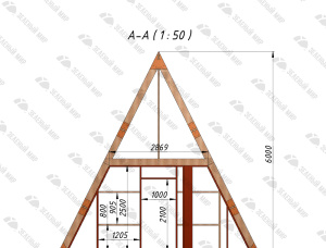 Timber frame house Spruce-Pine (S-P) 61 m<sup>2</sup>